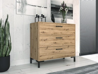 Design Plus Studio Kuchni & Salon Meblowy | Nevio 09 Dąb artisan - komoda | 