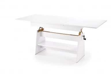 Design Plus Studio Kuchni & Salon Meblowy | ERIKA ławostół rozkładany biały (3p1szt) | 5905248137264