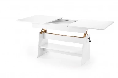 Design Plus Studio Kuchni & Salon Meblowy | ERIKA ławostół rozkładany biały (3p1szt) | 5905248137264