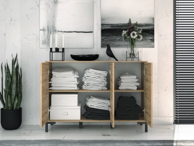 Design Plus Studio Kuchni & Salon Meblowy | Nevio 10 Dąb artisan - komoda | 