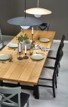 Design Plus Studio Kuchni & Salon Meblowy | FIESTA stół rozkładany 200-280x100x77 cm dąb naturalny/czarny (3p1szt) | 5905248137141