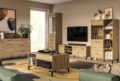 Design Plus Studio Kuchni & Salon Meblowy | Nevio 22 Dąb artisan - półka | 