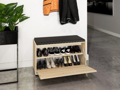 Design Plus Studio Kuchni & Salon Meblowy | Caro 04 Sonoma jasna - szafka na buty | 