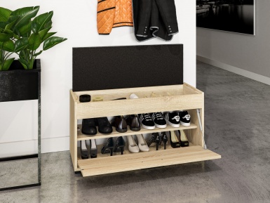 Design Plus Studio Kuchni & Salon Meblowy | Caro 05 Sonoma jasna - szafka na buty | 