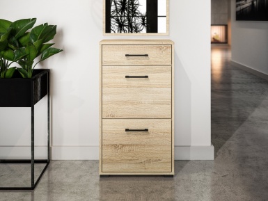 Design Plus Studio Kuchni & Salon Meblowy | Caro 09 Sonoma jasna - szafka na buty | 