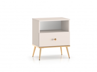 Design Plus Studio Kuchni & Salon Meblowy | Selgin 06 cashmere - szafka nocna 1S | 