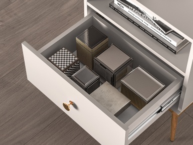 Design Plus Studio Kuchni & Salon Meblowy | Selgin 06 cashmere - szafka nocna 1S | 