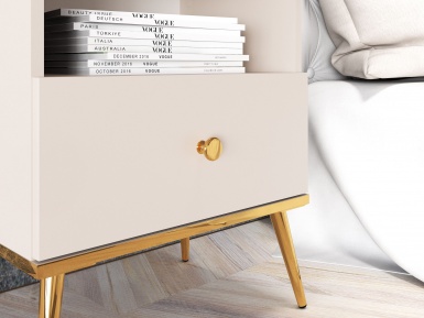 Design Plus Studio Kuchni & Salon Meblowy | Selgin 06 cashmere - szafka nocna 1S | 