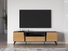 Design Plus Studio Kuchni & Salon Meblowy | Toscania 06 Dąb Baltic Dune/Jesion Prestige Czarny - RTV 2D1S | 