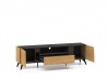 Design Plus Studio Kuchni & Salon Meblowy | Toscania 06 Dąb Baltic Dune/Jesion Prestige Czarny - RTV 2D1S | 