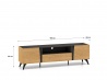 Design Plus Studio Kuchni & Salon Meblowy | Toscania 06 Dąb Baltic Dune/Jesion Prestige Czarny - RTV 2D1S | 