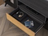 Design Plus Studio Kuchni & Salon Meblowy | Toscania 06 Dąb Baltic Dune/Jesion Prestige Czarny - RTV 2D1S | 
