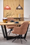 Design Plus Studio Kuchni & Salon Meblowy | MASSIVE 2 stół rozkładany 160-250x90x77 cm dąb naturalny/czarny (2p1szt) | 5905248137127