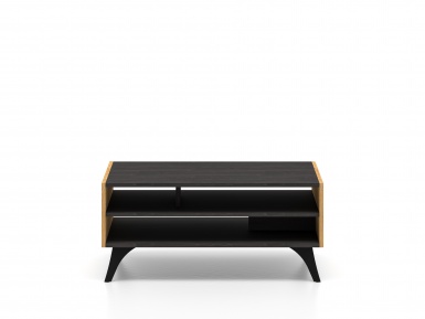 Design Plus Studio Kuchni & Salon Meblowy | Toscania 07 Dąb Baltic Dune/Jesion Prestige Czarny - Stolik | 