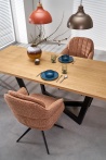 Design Plus Studio Kuchni & Salon Meblowy | MASSIVE 2 stół rozkładany 160-250x90x77 cm dąb naturalny/czarny (2p1szt) | 5905248137127