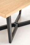 Design Plus Studio Kuchni & Salon Meblowy | MASSIVE 2 stół rozkładany 160-250x90x77 cm dąb naturalny/czarny (2p1szt) | 5905248137127
