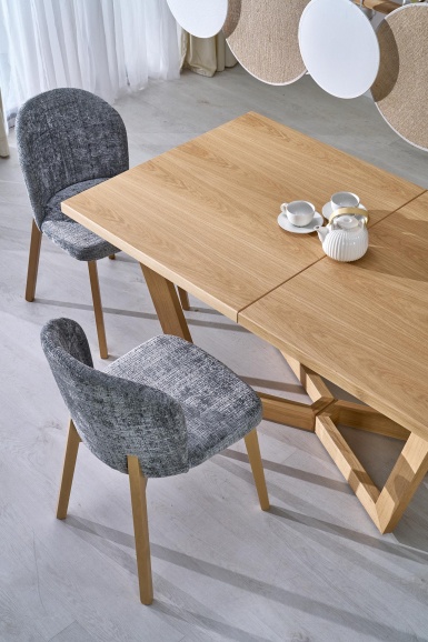 Design Plus Studio Kuchni & Salon Meblowy | MASSIVE 3 stół rozkładany 160-250x90x77 cm dąb naturalny/dąb naturalny (2p1szt) | 5905248137134
