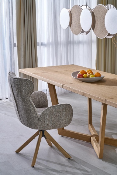 Design Plus Studio Kuchni & Salon Meblowy | MASSIVE 3 stół rozkładany 160-250x90x77 cm dąb naturalny/dąb naturalny (2p1szt) | 5905248137134