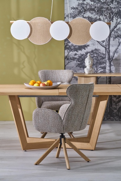 Design Plus Studio Kuchni & Salon Meblowy | MASSIVE 3 stół rozkładany 160-250x90x77 cm dąb naturalny/dąb naturalny (2p1szt) | 5905248137134