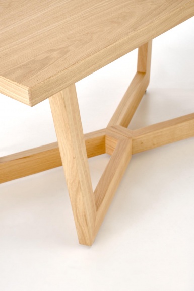 Design Plus Studio Kuchni & Salon Meblowy | MASSIVE 3 stół rozkładany 160-250x90x77 cm dąb naturalny/dąb naturalny (2p1szt) | 5905248137134