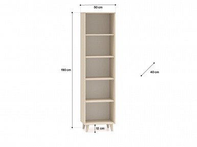 Design Plus Studio Kuchni & Salon Meblowy | Mevel 03 Piasek pustyni - regał | 