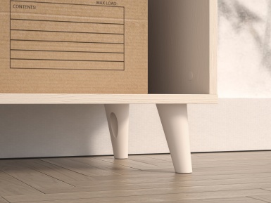 Design Plus Studio Kuchni & Salon Meblowy | Mevel 03 Piasek pustyni - regał | 