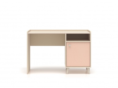 Design Plus Studio Kuchni & Salon Meblowy | Mevel 07 Piasek pustyni/Millennial pink - biurko 1D | 