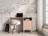 Design Plus Studio Kuchni & Salon Meblowy | Mevel 07 Piasek pustyni/Millennial pink - biurko 1D | 
