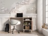 Design Plus Studio Kuchni & Salon Meblowy | Mevel 07 Piasek pustyni/Millennial pink - biurko 1D | 