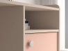 Design Plus Studio Kuchni & Salon Meblowy | Mevel 07 Piasek pustyni/Millennial pink - biurko 1D | 