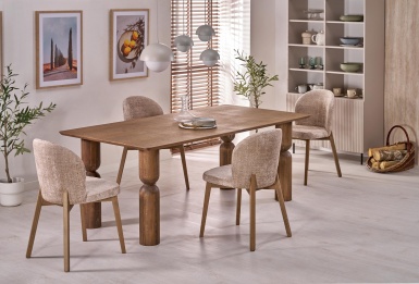 Design Plus Studio Kuchni & Salon Meblowy | MELTON stół rozkładany 200-300x101x76 cm jasny orzech (3p1szt) | 5905248137165