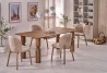 Design Plus Studio Kuchni & Salon Meblowy | MELTON stół rozkładany 200-300x101x76 cm jasny orzech (3p1szt) | 5905248137165