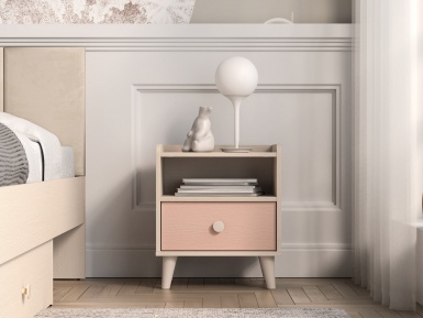 Design Plus Studio Kuchni & Salon Meblowy | Mevel 10 Piasek pustyni/Millennial pink - szafka 1S | 