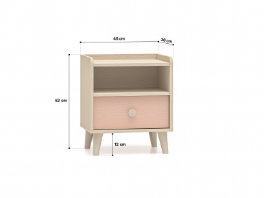 Design Plus Studio Kuchni & Salon Meblowy | Mevel 10 Piasek pustyni/Millennial pink - szafka 1S | 