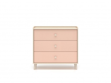Design Plus Studio Kuchni & Salon Meblowy | Mevel 06 Piasek pustyni/Millennial pink - komoda 3S | 