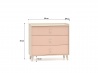 Design Plus Studio Kuchni & Salon Meblowy | Mevel 06 Piasek pustyni/Millennial pink - komoda 3S | 