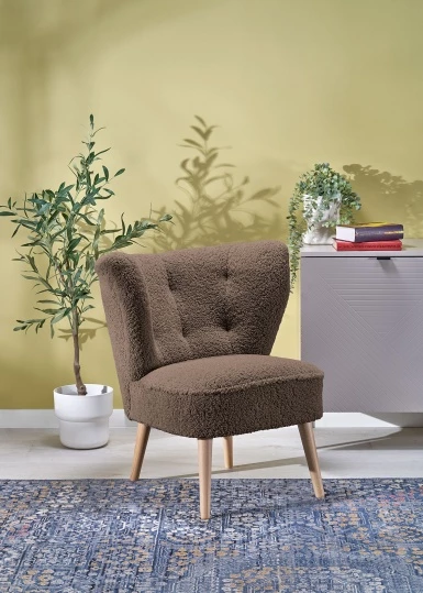 Design Plus Studio Kuchni & Salon Meblowy | MOCCA fotel wypoczynkowy, c.brązowy (SVEN 47) | 5905248137189