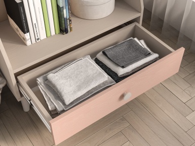 Design Plus Studio Kuchni & Salon Meblowy | Mevel 09 Piasek pustyni/Millennial pink - organizer 1S | 