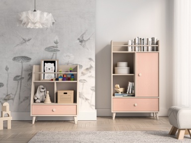 Design Plus Studio Kuchni & Salon Meblowy | Mevel 09 Piasek pustyni/Millennial pink - organizer 1S | 