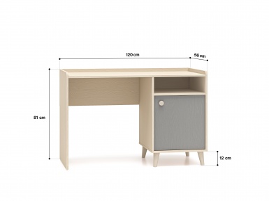 Design Plus Studio Kuchni & Salon Meblowy | Mevel 07 Piasek pustyni/szary pallad - biurko 1D | 