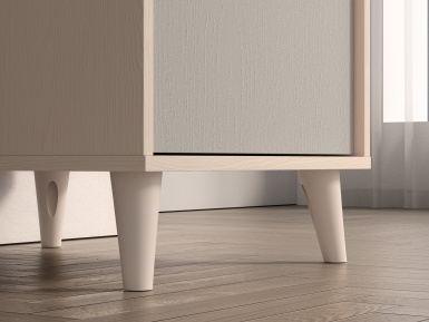 Design Plus Studio Kuchni & Salon Meblowy | Mevel 07 Piasek pustyni/szary pallad - biurko 1D | 