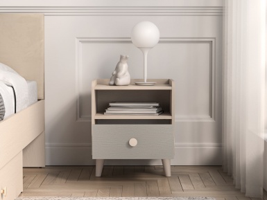 Design Plus Studio Kuchni & Salon Meblowy | Mevel 10 Piasek pustyni/szary pallad - szafka 1S | 