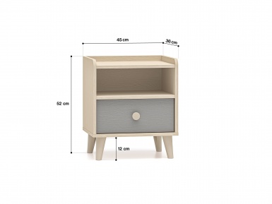 Design Plus Studio Kuchni & Salon Meblowy | Mevel 10 Piasek pustyni/szary pallad - szafka 1S | 