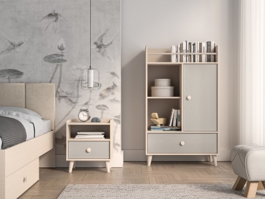 Design Plus Studio Kuchni & Salon Meblowy | Mevel 10 Piasek pustyni/szary pallad - szafka 1S | 