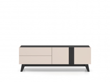 Design Plus Studio Kuchni & Salon Meblowy | Freshion 05 cashmere/czarny - RTV2D2S | 