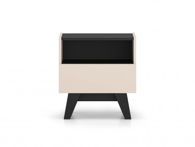 Design Plus Studio Kuchni & Salon Meblowy | Freshion 06 cashmere/czarny - szafka 1S | 