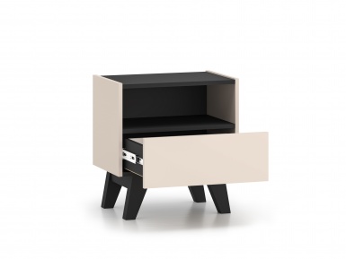 Design Plus Studio Kuchni & Salon Meblowy | Freshion 06 cashmere/czarny - szafka 1S | 