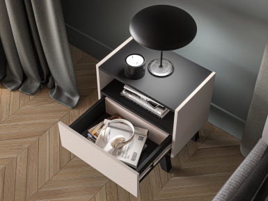 Design Plus Studio Kuchni & Salon Meblowy | Freshion 06 cashmere/czarny - szafka 1S | 