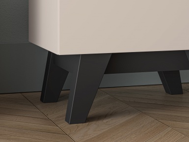Design Plus Studio Kuchni & Salon Meblowy | Freshion 06 cashmere/czarny - szafka 1S | 