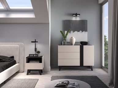 Design Plus Studio Kuchni & Salon Meblowy | Freshion 06 cashmere/czarny - szafka 1S | 